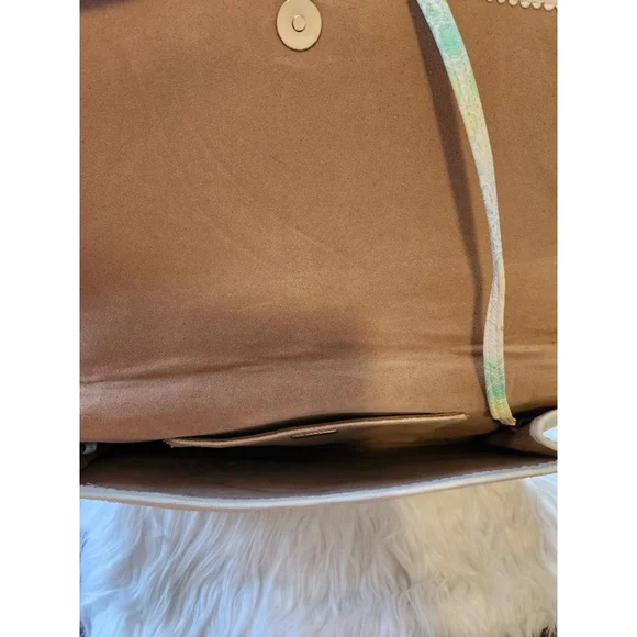 Vintage Carlo Fiori Clutch Handbag Purse Crossbody Shoulderbag - Picture 6 of 8